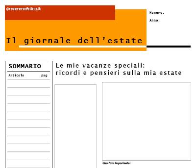 Un giornalino per raccontare la nostra estate