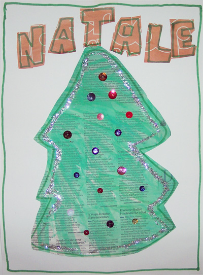 Lavoretti Di Natale Albero Con Carta Di Giornale Mamma Felice