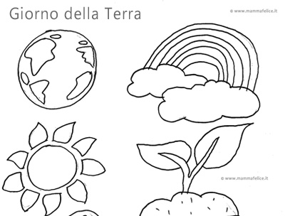 Disegni Da Colorare Il Giorno Della Terra Mamma Felice