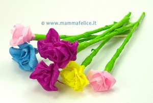 rose di cartapesta