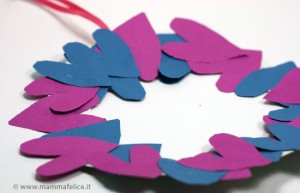 VioletEverGarden Ghirlanda Decorativa Per San Valentino - 5 Piedi (152 Cm) - Cuori Rosa E Rossi