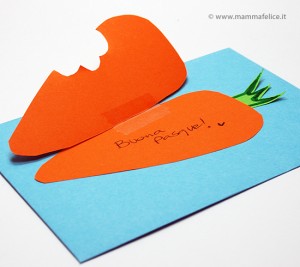 Cuscino a forma di carota - Coniglietto pasquale - Italia