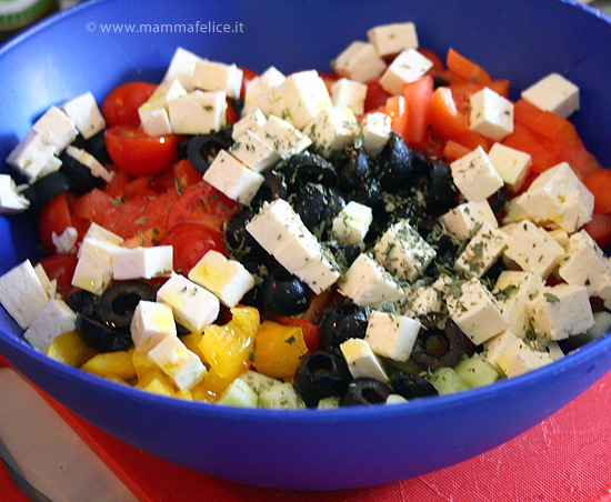 insalata di pasta alla greca