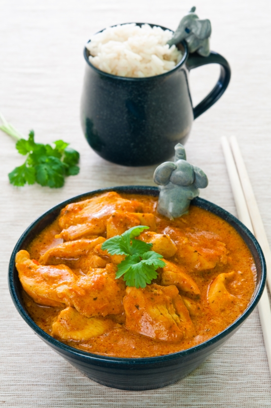 pollo indiano al curry con riso basmati