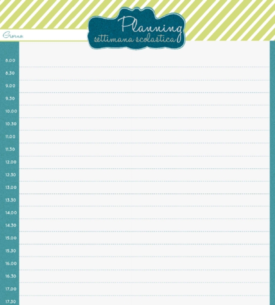 Agenda da stampare con planner di organizzazione - Scuolainsoffitta