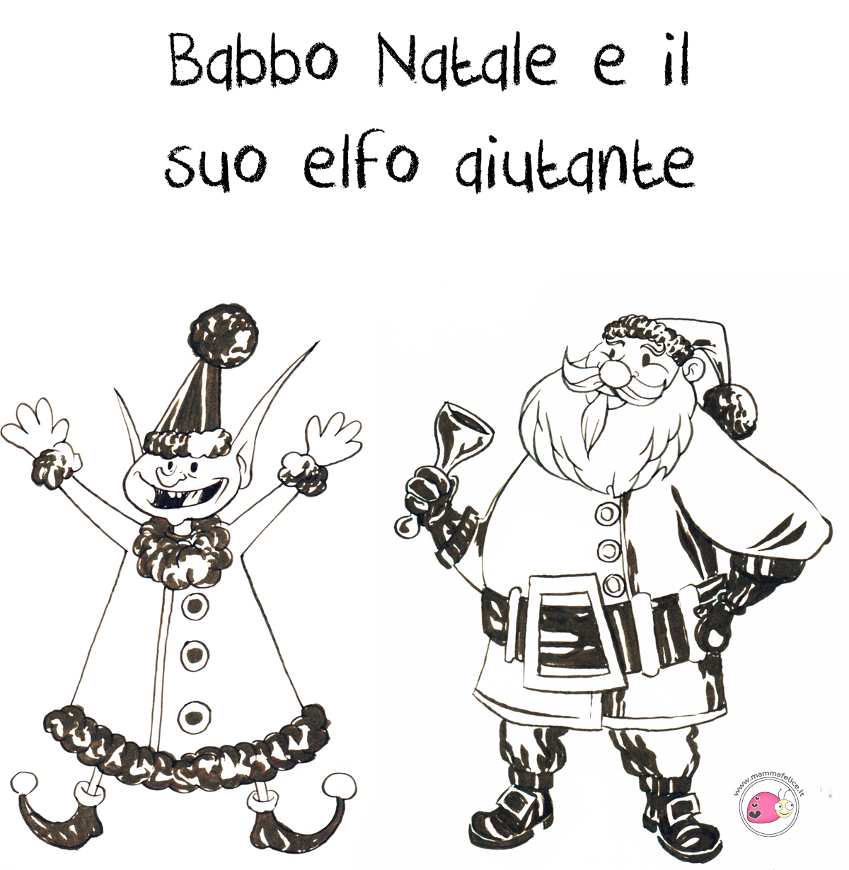 Disegni Elfi Di Babbo Natale.Come Disegnare Babbo Natale E Gli Elfi Mamma Felice