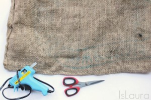 occorrente fiori con sacco di juta