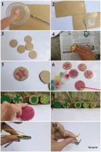 Collage collana double face di cartone