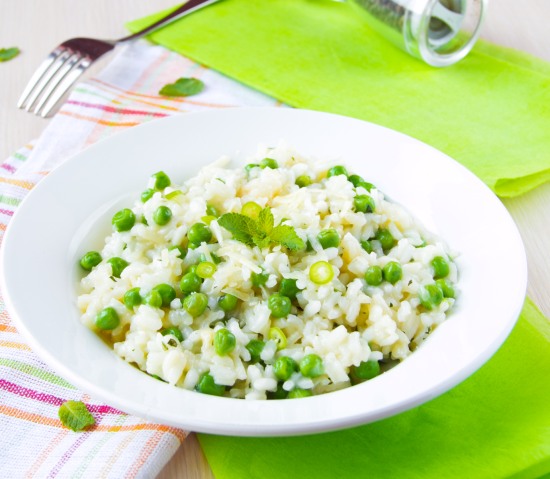 ricette-con-la-menta-risotto-piselli