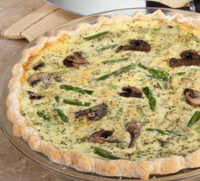 torta-salata-asparagi-funghi-champignons-rucola-fontina