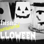 Come fare lumini coloraticon bicchieri dello Yogurt per Halloween