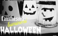 Come fare lumini coloraticon bicchieri dello Yogurt per Halloween