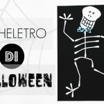 Come fare uno scheletro per Halloween con cartoncino cotton fioc