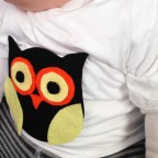maglietta per bambini fai da te a forma di gufo