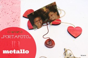 piccolo regalo fai da te per Natale portafoto con Tutorial filo metallico di alluminio