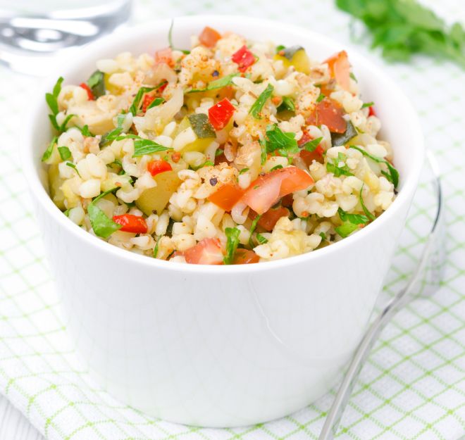 pranzo-vegetariano-bulgur-olio-verdure-facile