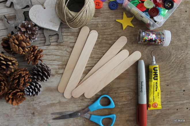 Excart Set Di 20 Bastoncini In Legno A Forma Di Personcine - 14 Cm, Per Ghiaccioli, Fai Da Te, Miniature E Decorazioni