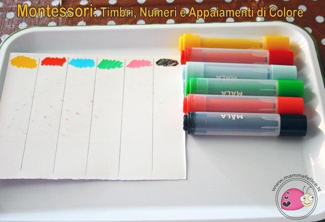 montessori-attivita-vita-pratica-motricita-fine-disegnare-con-i-timbri-contare-numeri-appaiamenti-di-colore