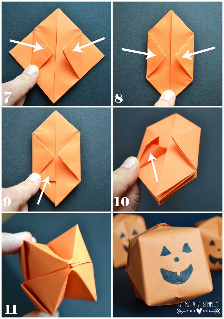 Zucca origami di Halloween