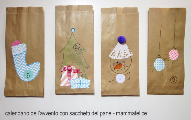 Buste regalo fai da te con i sacchetti del pane, Natale fai da te