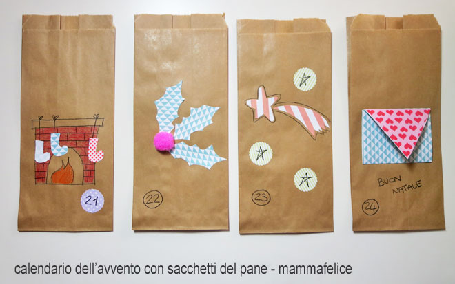 Buste regalo fai da te con i sacchetti del pane, Natale fai da te