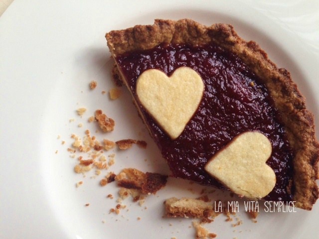 Crostata con marmellata di fragole