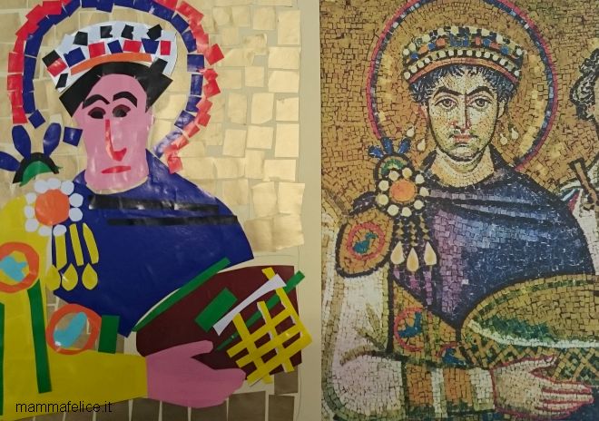 Arte Per Bambini Mosaico Bizantino E Collage Mamma Felice