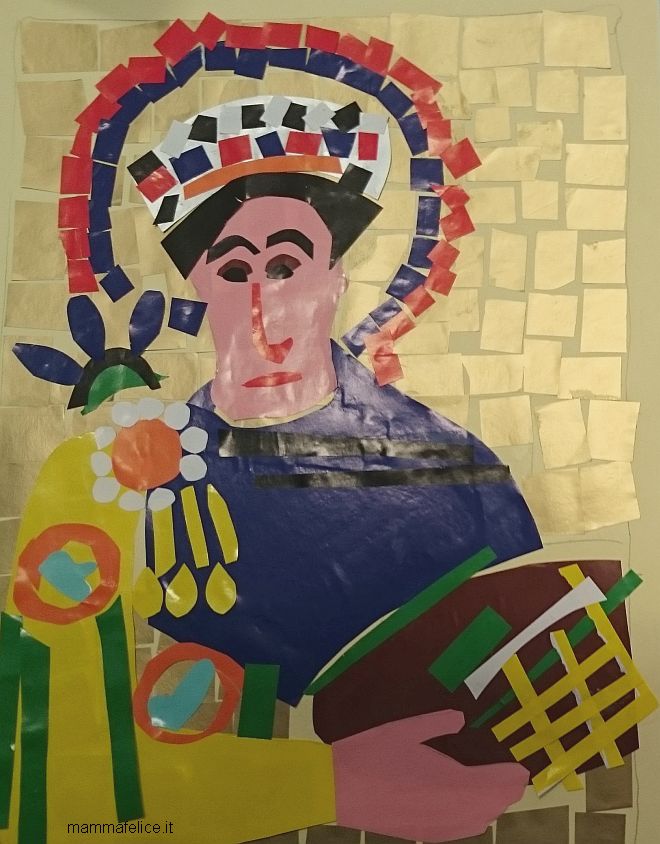 Arte Per Bambini Mosaico Bizantino E Collage Mamma Felice