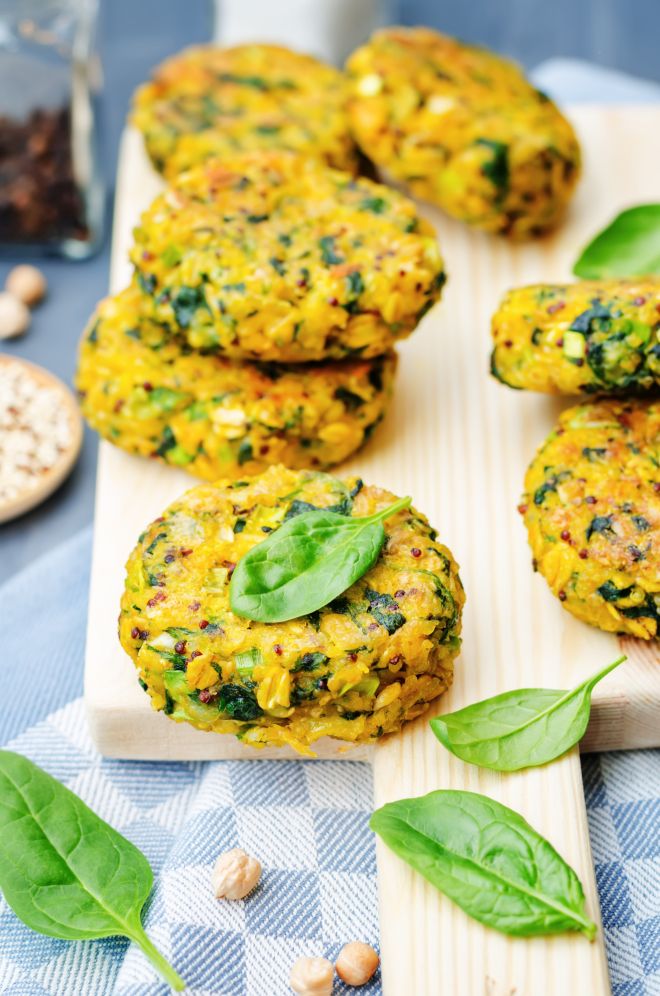 Burger di ceci, carote e zucchine