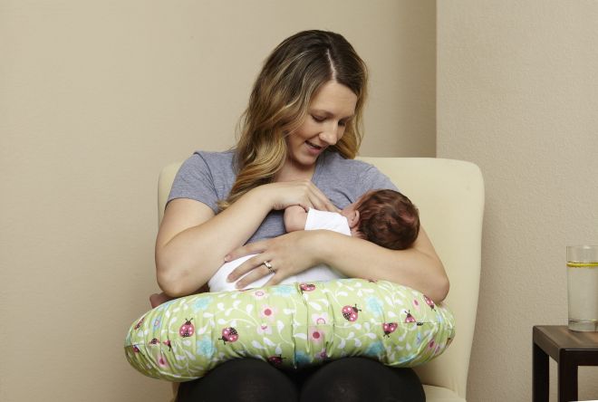 Koojawind Cuscino allattamento Allattamento al seno allattamento Neonato Allattamento al seno Cuscino Allattamento Cuscino Poggiatesta a forma di cuscino per il sonno con fodera in cotone Modern 