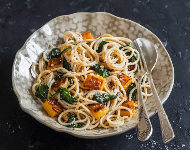 ricette-con-zucca_spaghetti-spinaci