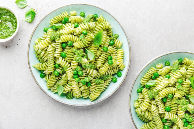 ricette vegetariane di primi piatti: piselli