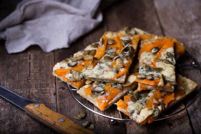 focaccia con la crema di zucca zucca