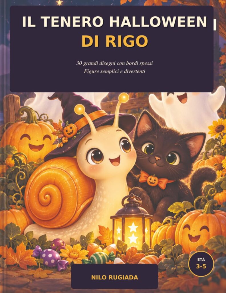 libro di halloween da colorare per bambini da 3 a 5 anni