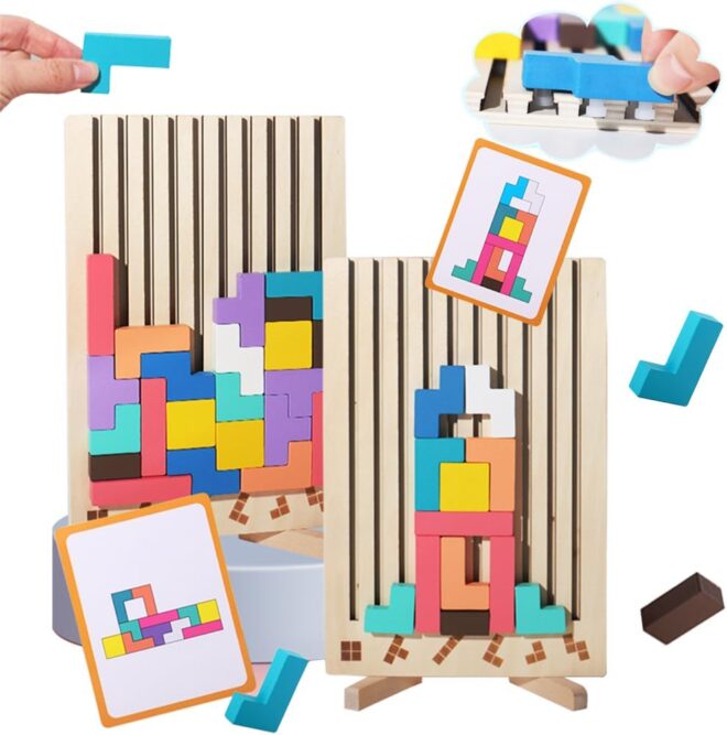 gioco tetris in legno